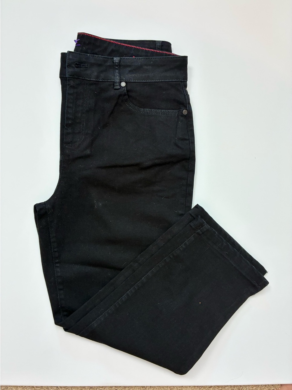 Talbots Heritage Slim Straight Black Jeans Cropped